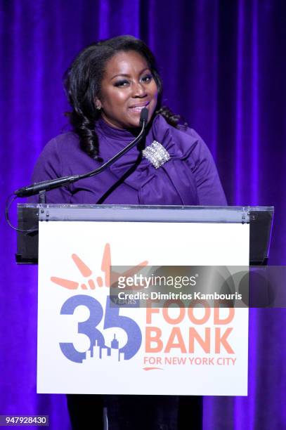Food Bank For New York City President and CEO Margarette Purvis speaks onstage during the Food Bank for New York City's Can Do Awards Dinner at...