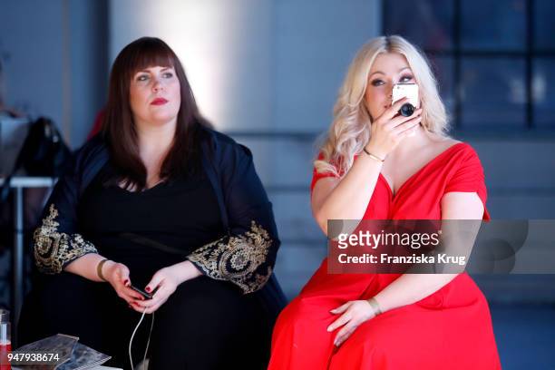 Tanja Marfo and Caterina Pogorzelski during the Happy Size X Michalsky launch event on April 17, 2018 in Hamburg, Germany.
