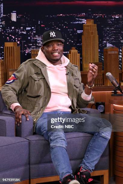 Episode 0852 -- Pictured: Comedian Michael Che during an interview on April 17, 2018 --