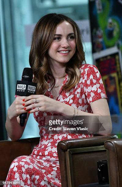 Actor Maude Apatow visits Build Series to discuss "The House of Tomorrow" at Build Studio on April 17, 2018 in New York City.