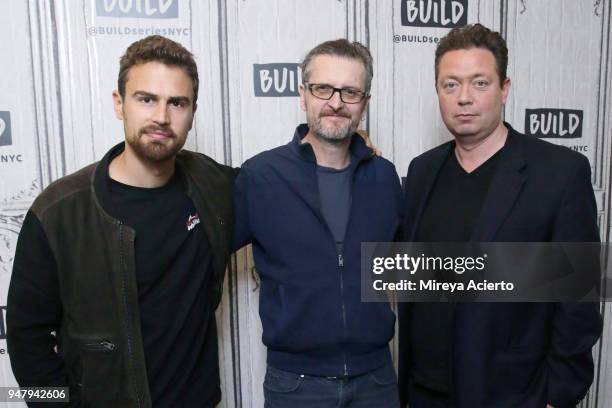 Actor Theo James, film director, Per Fly and journalist Michael Soussan visit BUILD to discuss the film "Backstabbing for Beginners" at Build Studio...