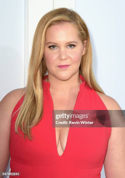 Amy Schumer attends the premiere of STX Films' "I Feel Pretty" at Westwood Village Theatre on April 17, 2018 in Westwood, California.