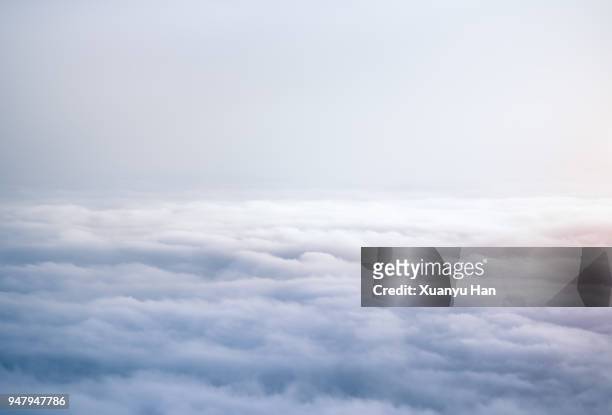 aerial view of clouds - above clouds stockfoto's en -beelden