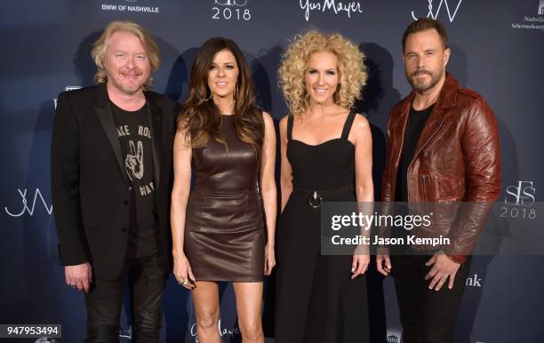 Philip Sweet, Karen Fairchild, Kimberly Schlapman and Jimi Westbrook of Little Big Town attend the 2018 Symphony Fashion Show at Schermerhorn...