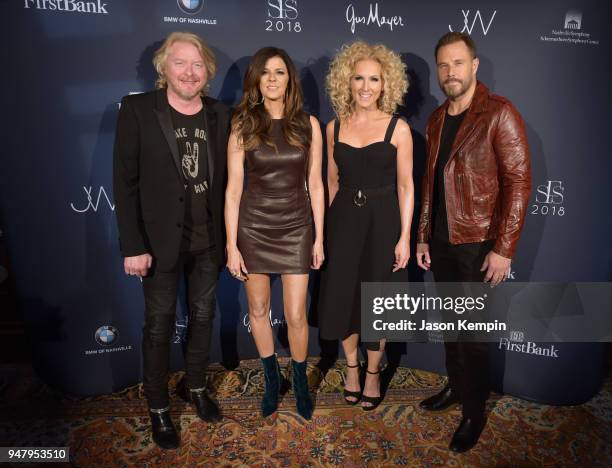 Philip Sweet, Karen Fairchild, Kimberly Schlapman and Jimi Westbrook of Little Big Town attend the 2018 Symphony Fashion Show at Schermerhorn...