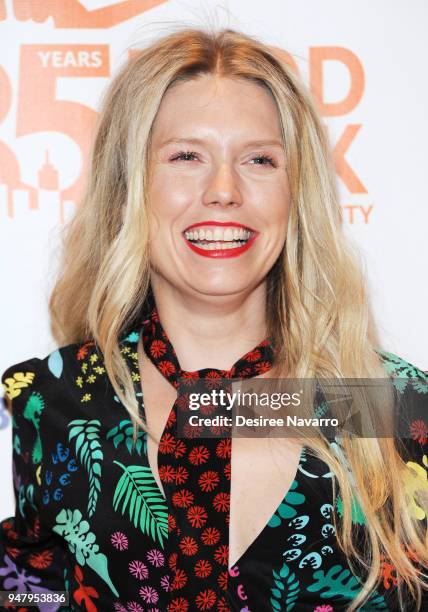 Model Theodora Richards attends the 2018 Food Bank For New York City's Can Do Awards Dinner at Cipriani Wall Street on April 17, 2018 in New York...