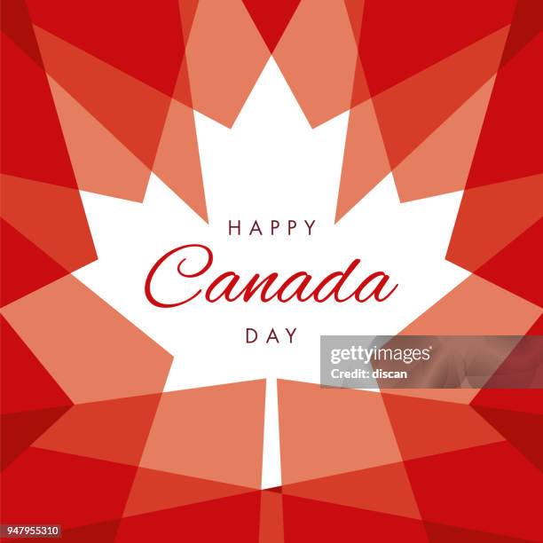 glücklich kanada tag grußkarte - kanada stock-grafiken, -clipart, -cartoons und -symbole