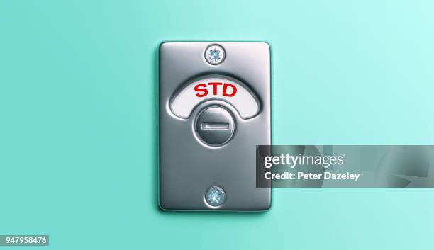 sexually transmitted disease toilet door lock - treponema pallidum imagens e fotografias de stock