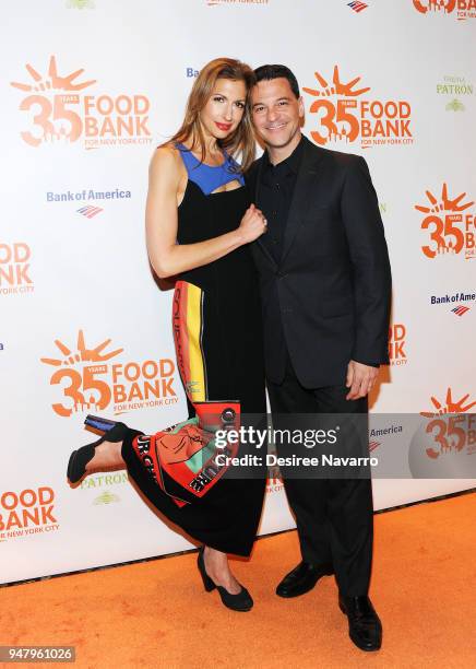 Actors Alysia Reiner and David Alan Basche attend the 2018 Food Bank For New York City's Can Do Awards Dinner at Cipriani Wall Street on April 17,...