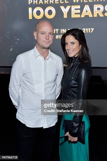 Justin Portman and Morgan Snyder attend LOUIS XIII Cognac Presents "100 Years" - The Song We'll Only Hear #IfWeCare - by Pharrell Williams at Goya...