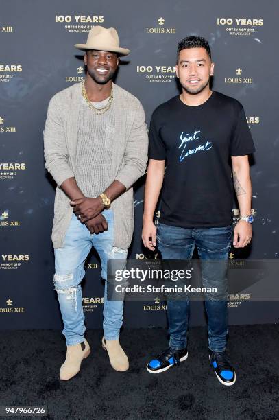 Lance Gross and Vincent Martinez attend LOUIS XIII Cognac Presents "100 Years" - The Song We'll Only Hear #IfWeCare - by Pharrell Williams at Goya...