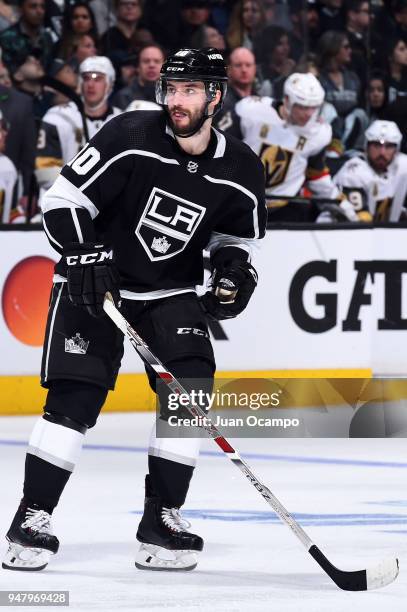 Tobias Rieder of the Los Angeles Kings skates in Game Four of the Western Conference First Round against the Vegas Golden Knights during the 2018 NHL...