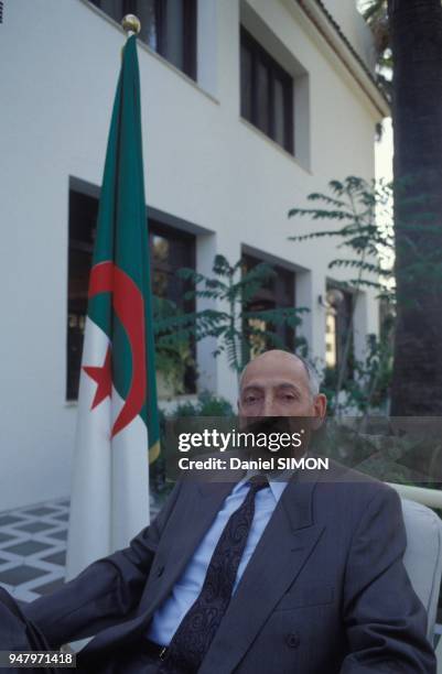 Mohamed Boudiaf, president du Haut Comite d'Etat, en charge provisoire des pouvoirs de chef de l'Etat algerien le 11 mai 1992 a Alger, Algerie.