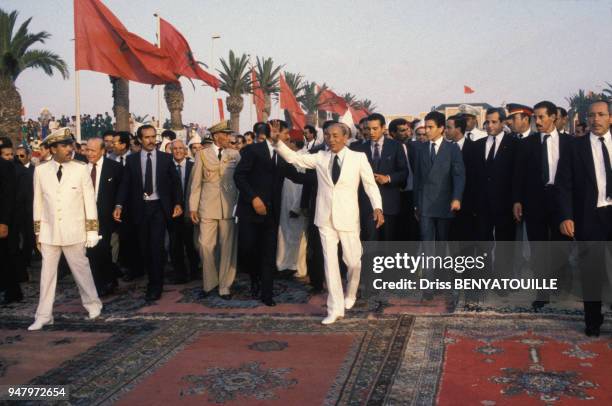 Le roi du Maroc Hassan II célèbres son 58e anniversaire le 11 juillet 1987 à Rabat, Maroc.