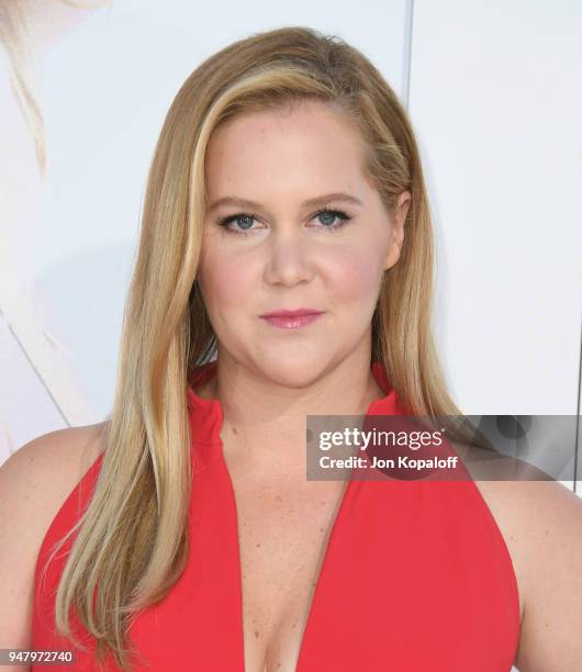 Amy Schumer attends the premiere of STX Films' "I Feel Pretty" at Westwood Village Theatre on April 17, 2018 in Westwood, California.