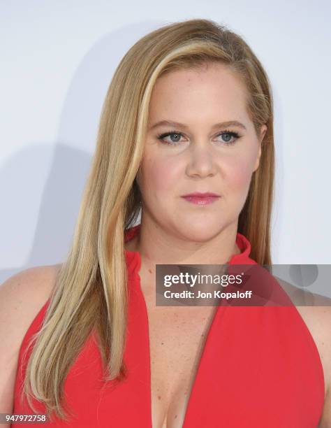 Amy Schumer attends the premiere of STX Films' "I Feel Pretty" at Westwood Village Theatre on April 17, 2018 in Westwood, California.