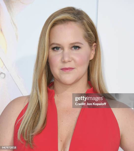 Amy Schumer attends the premiere of STX Films' "I Feel Pretty" at Westwood Village Theatre on April 17, 2018 in Westwood, California.