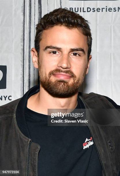 Actor Theo James visits Build Series to discuss his movie "Backstabbing for Beginners" at Build Studio on April 17, 2018 in New York City.