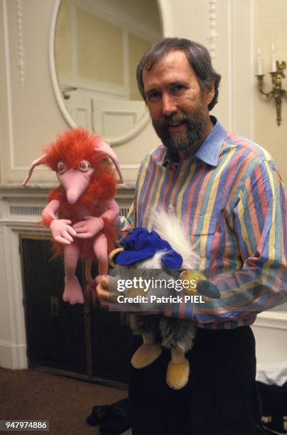 Jim Henson, marionnettiste américain et créateur de la série télévisée Le Muppet Show le 1 mars 1987 en France.