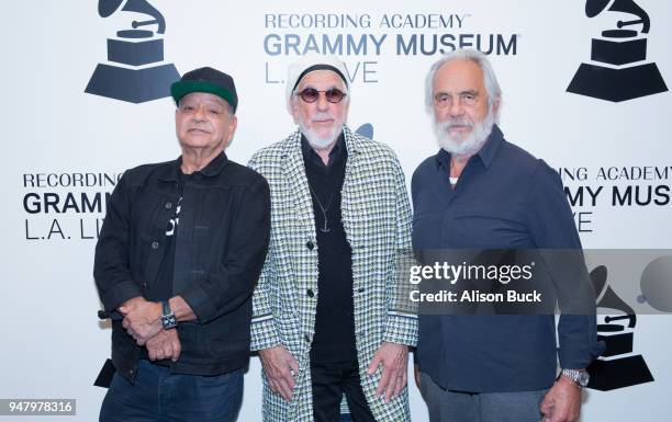 Richard "Cheech" Marin, director Lou Adler and Tommy Chong attend Cheech & Chong: Still Rolling -Celebrating 40 Years of Up In Smoke on April 17,...