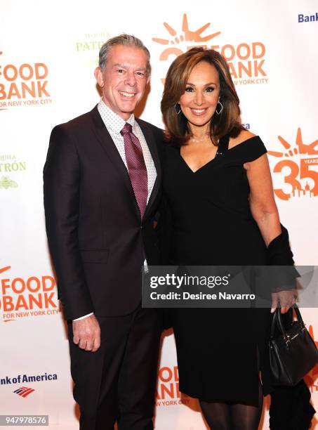 Elvis Duran and Rosanna Scotto attend the 2018 Food Bank For New York City's Can Do Awards Dinner at Cipriani Wall Street on April 17, 2018 in New...