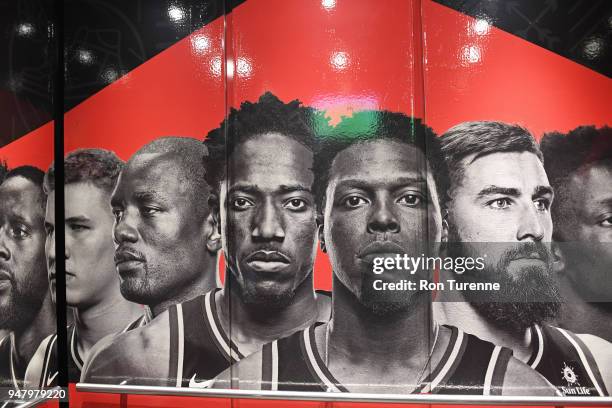 Wall inside the arena seen before the game between the Washington Wizards and the Toronto Raptors in Game One of Round One of the 2018 NBA Playoffs...