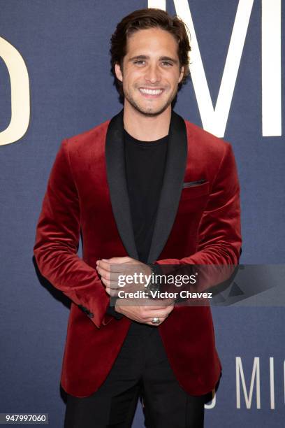 Diego Boneta poses during the Netflix Luis Miguel Premiere Red Carpet at Cinemex Antara on April 17, 2018 in Mexico City, Mexico.