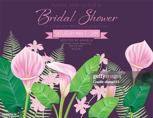 calla lily border - calla lily stock illustrations