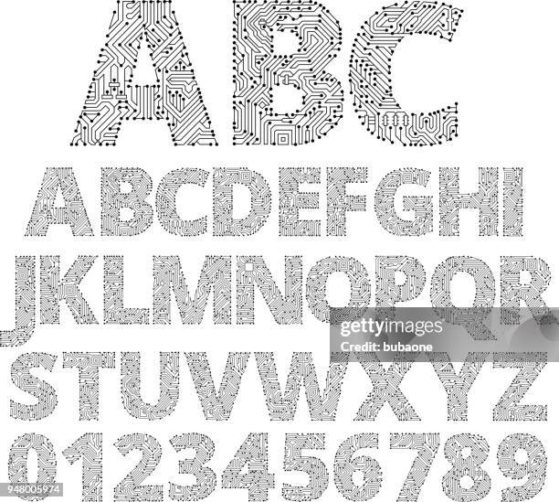 platine nach maß schriftart - b w stock-grafiken, -clipart, -cartoons und -symbole