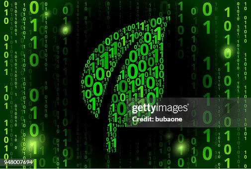 Leaf Binary Code Vector Pattern Background Leaf Binary Code Vector Pattern Background