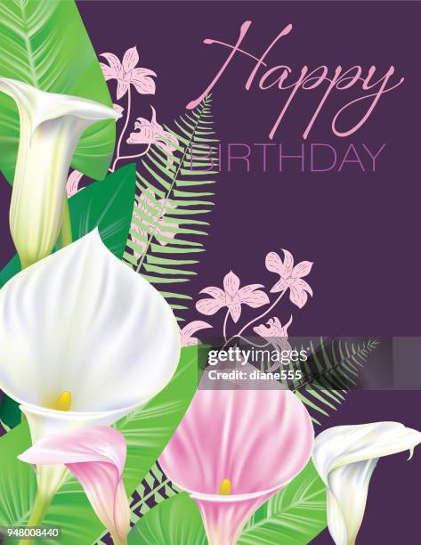 calla lily border - lily border stock illustrations