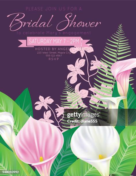 calla lily border - lily border stock illustrations