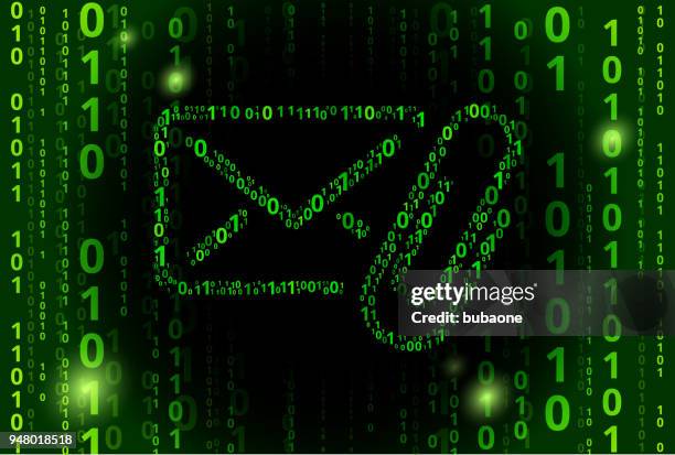 letter & paperclip binary code vector pattern background - paperclips background stock illustrations
