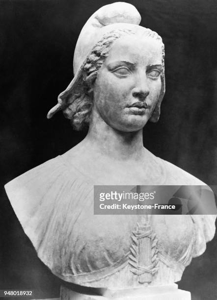 Buste de la nouvelle 'Marianne', en France en 1933.