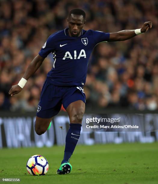 Moussa Sissoko of Tottenham Hotspur during the Premier League match between Brighton and Hove Albion and Tottenham Hotspur at Amex Stadium on April...
