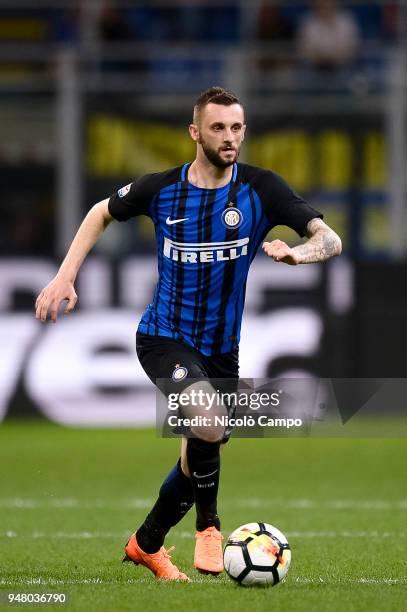 Marcelo Brozovic of FC Internazionale in action during the Serie A football match between FC Internazionale and Cagliari Calcio. FC Internazionale...