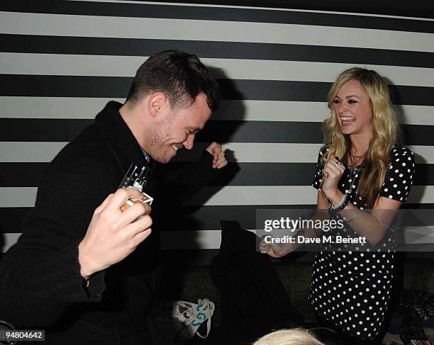 Will Young and Fearne Cotton attend an event to launch model Erin Wasson's Maybelline Calendar at Bungalow 8, St Martin's Lane on December 18, 2009...