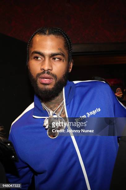 Dave East attends Pretty Lou's Charity Concert at Irving Plaza on April 17, 2018 in New York City.