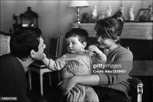 Marina Vlady, Robert Hossein and Igor.