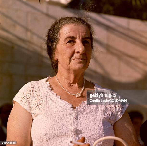 Golda MEIR, Premier ministre israélien vers 1969.
