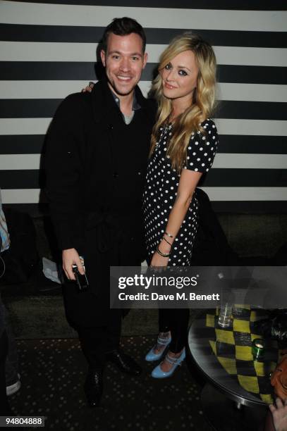 Will Young and Fearne Cotton attend an event to launch model Erin Wasson's Maybelline Calendar at Bungalow 8, St Martin's Lane on December 18, 2009...