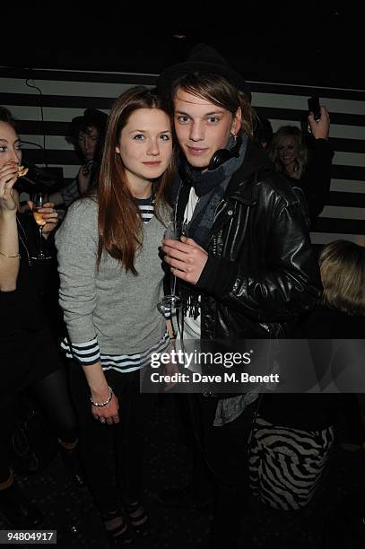 Bonnie Wright attends an event to launch model Erin Wasson's Maybelline Calendar at Bungalow 8, St Martin's Lane on December 18, 2009 in London.