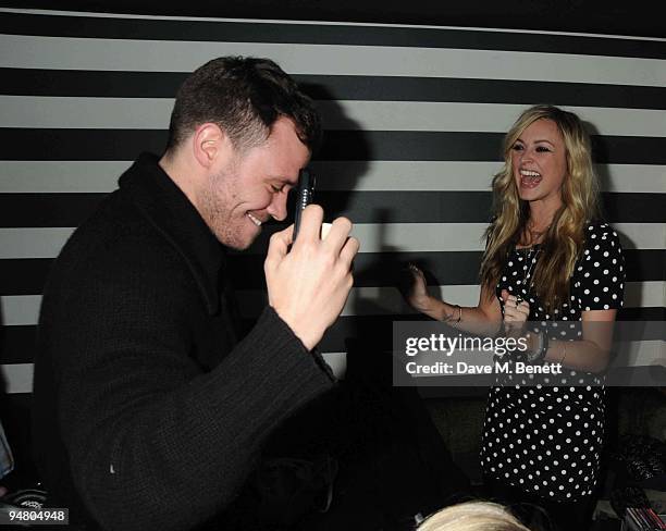 Will Young and Fearne Cotton attend an event to launch model Erin Wasson's Maybelline Calendar at Bungalow 8, St Martin's Lane on December 18, 2009...