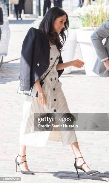 Meghan Markle attends a reception with delegates from the Commonwealth Youth Forum as part of Commonwealth Heads of Government Meeting at the...