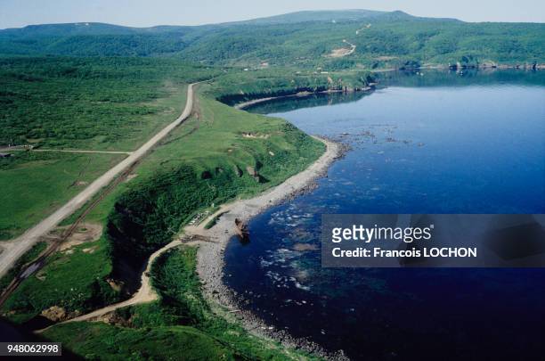 île Itouroup dans l'archipel des Kouriles en juillet 1993, Russie.