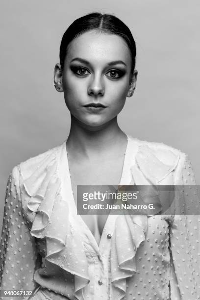 Spanish actress Ester Exposito is photographed on self assignment during 21th Malaga Film Festival 2018 on April 14, 2018 in Malaga, Spain.