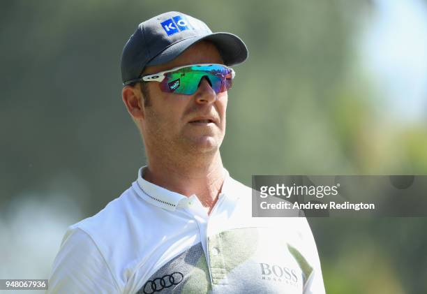 Mikko Ilonen of Finland in action during the Pro Am event prior to the start of the Trophee Hassan II at Royal Golf Dar Es Salam on April 18, 2018 in...