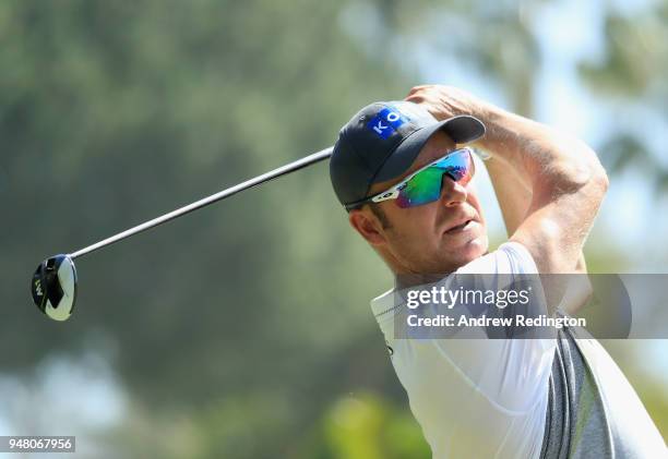 Mikko Ilonen of Finland in action during the Pro Am event prior to the start of the Trophee Hassan II at Royal Golf Dar Es Salam on April 18, 2018 in...