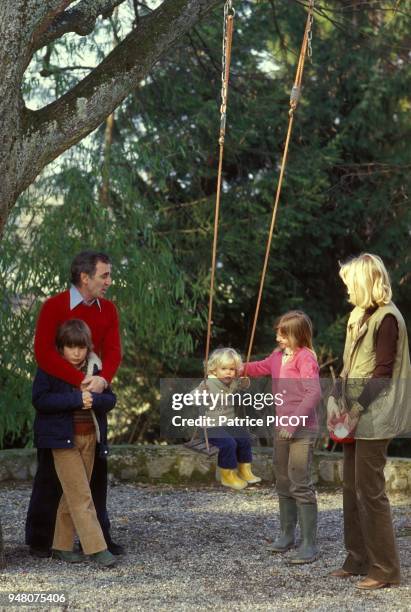 Charles Aznavour and family .