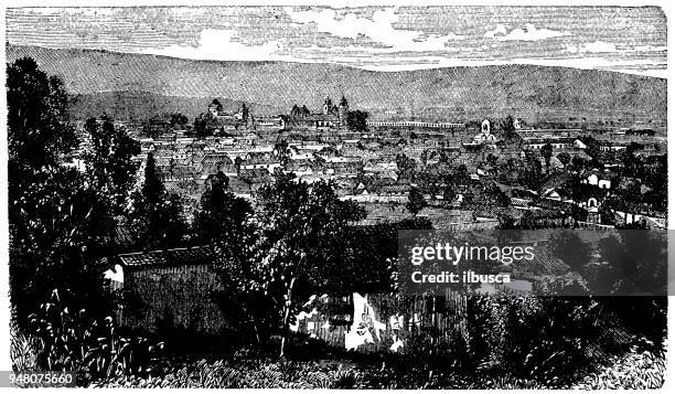 antique engraving illustration: bogota - bogota stock illustrations